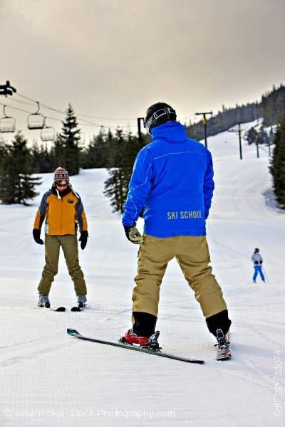 Ski Instructor And Student Whistler Mountain Whistler Blackcomb
