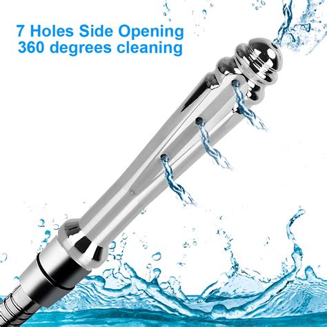 Aluminum Alloy Anal Enema Cleaning Shower Holes Side Opening Anal Cleaner Vaginal Wash Colonic