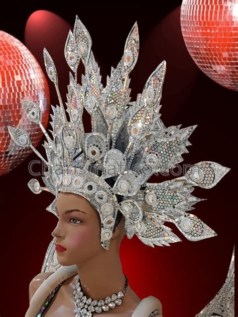 Elegant Iridescent Silver Accented Crystal Headdress With Leaf Like