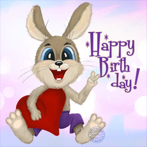 Bunny Birthday Card Download On Davno
