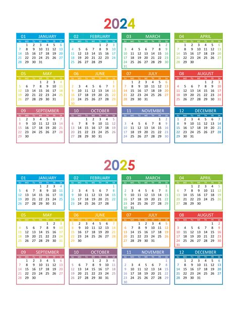 Yearly Calendar 2024 2025 Free Calendarsu