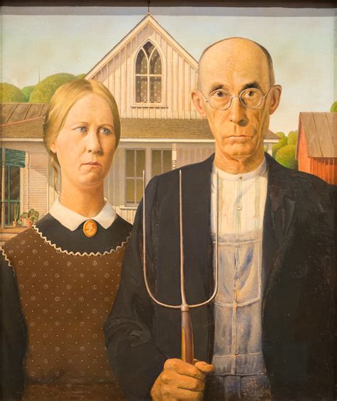 American Gothic By Grant Wood 1930 Oil On Beaverboard Flickr