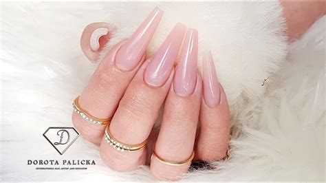 How To Sculpt Coffin Shape Nude Nails With Fiber Gel From Nail Perfect