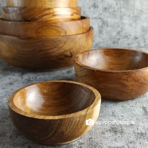 Jual Mangkuk Kayu Jati Diameter 10 Cm Teak Wood Wooden Bowl Shopee