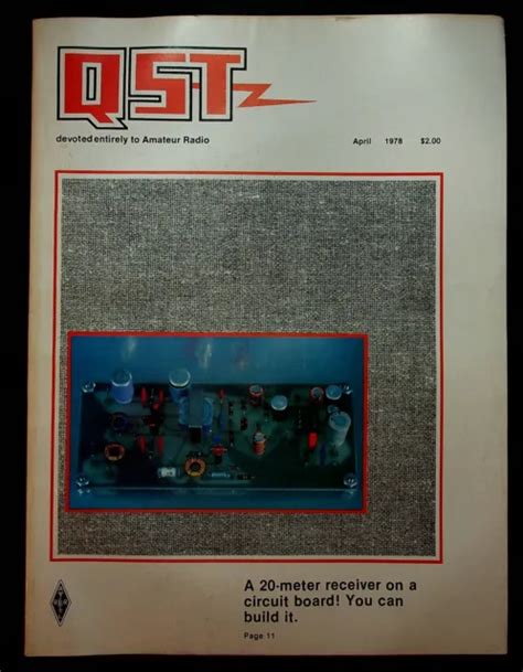 Vintage Qst Magazine April Receiver Circuit Board Mycoder Arrl Ham Radio Picclick Uk