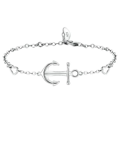 Sterling Silver Anchor Bracelet C4185hqo348