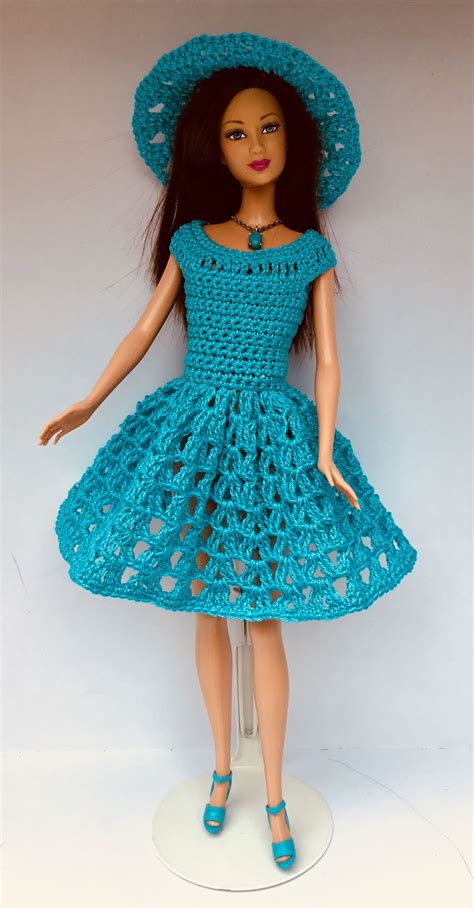 Barbie Clothes Barbie Crochet Dress For Barbie Doll Etsy Crochetdresses