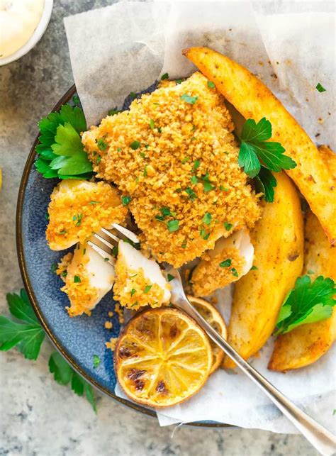 Fish And Chips Healthy Baked Recipe Wellplated Com Therecipecritic