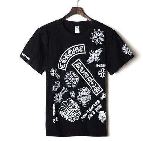 Chrome hearts t shirt black. Chrome Hearts classic pattern Short Sleeves T Shirt|2014 ...