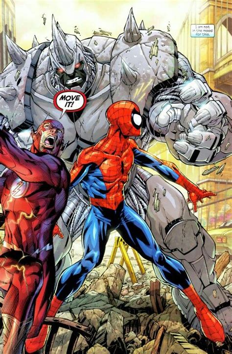 Spider Man And The Flash Ultimate Spiderman Marvel Comics Art Superhero