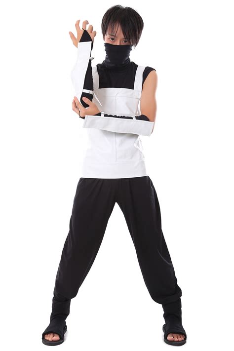 Naruto Cosplay Costume Shippuden Hatake Kakashi Anbu Black Ops Outfit