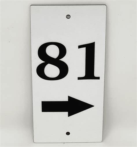 Custom Reflective Address Plaque Small Vertical House Number Sign For