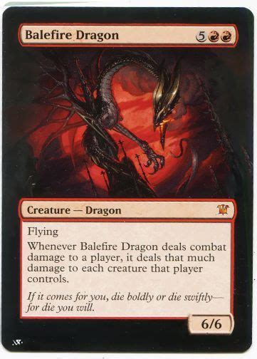 Balefire Dragon Magic The Gathering Cards Mtg Altered Art Dragon