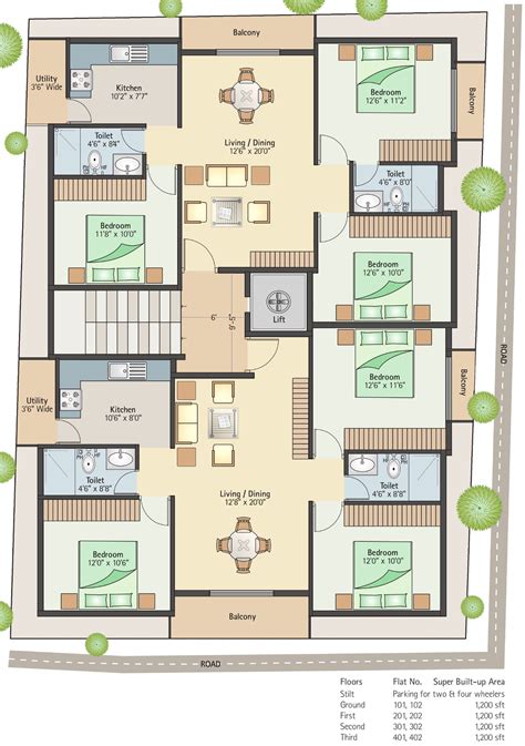 1200 Sq Ft 3 Bhk 2t Apartment For Sale In Bhumika Builders Classic
