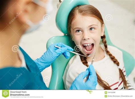Oral Check Up Stock Photo Image Of Profession Adorable 104122296