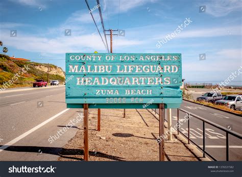 Malibu Lifeguards Headquarter Zuma Beach Malibu Stock Photo