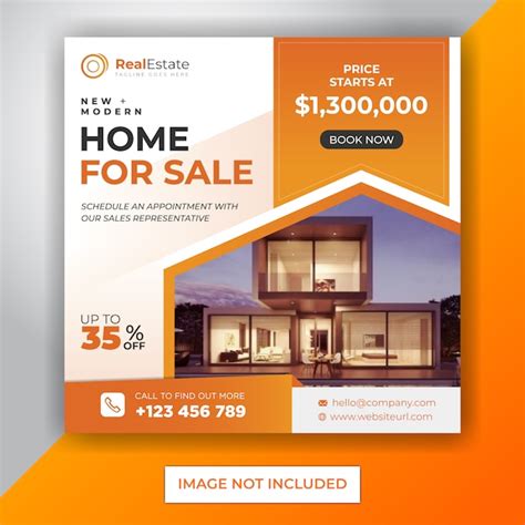 Premium Vector Real Estate Instagram Square Banner Template