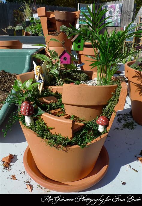 Frau Zinnie Make Your Own Broken Clay Pot Fairy Garden