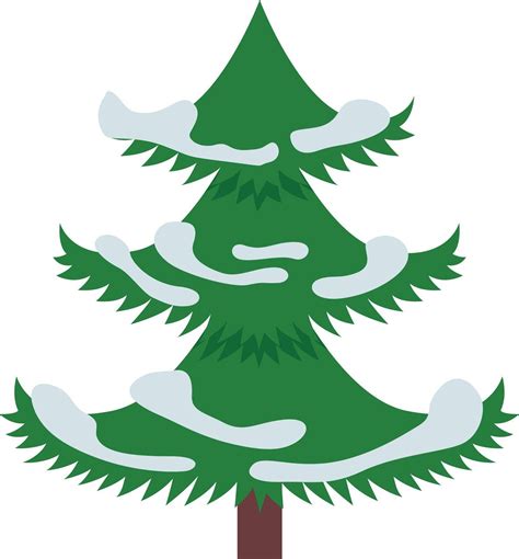 Snowy Fir Icon Winter Pine Tree In Cartoon Style Stock Image
