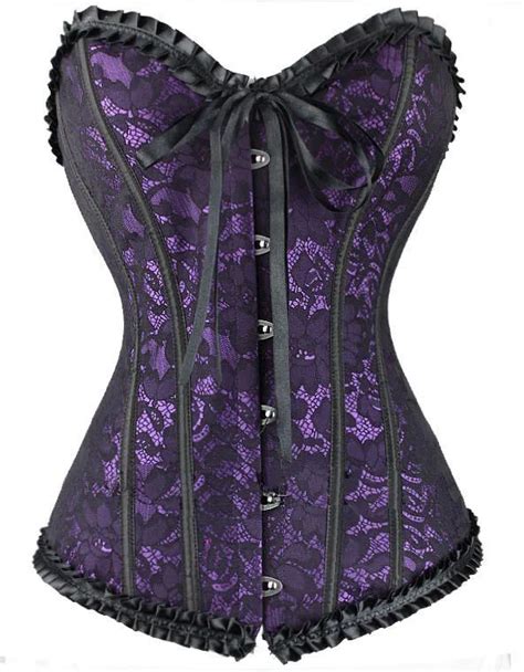 newest sexy lingerie lingerie purple women overbust corset corselete burlesque bustier top