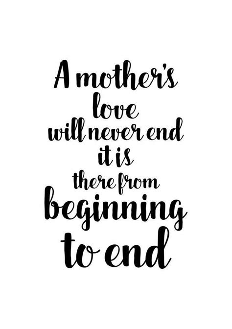 Inspirational Mother Day Quotes A Mothers Love Will Never End It Is