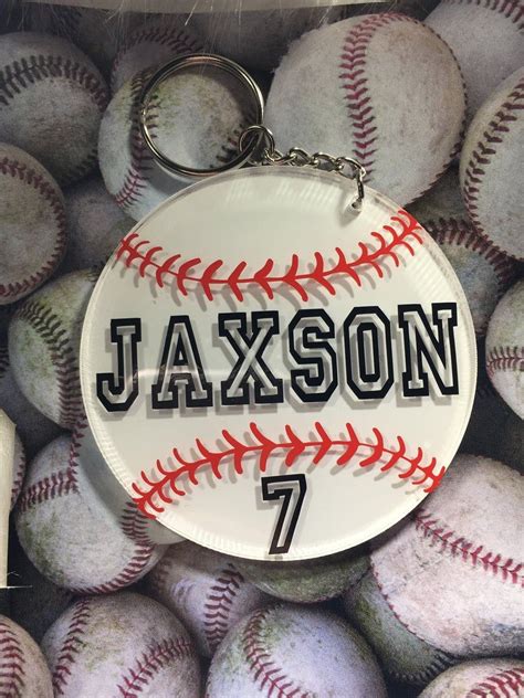 Baseball Keychains Baseball Favors Baseball Bag Tags Baseball Snacks