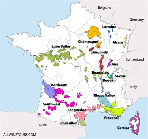Zavla Ov N Klasifikovat Zvl Tn French Wine Regions Map Po Sob Jeden