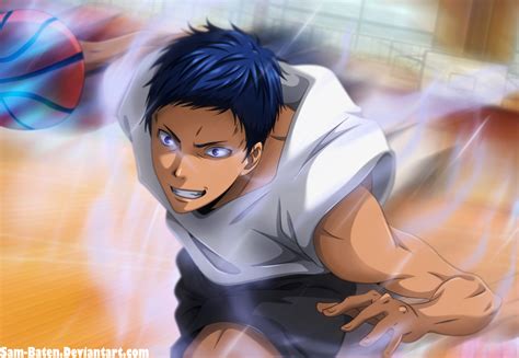 Blue Hair Kuroko No Basket Basketball Anime Boys Anime Aomine Daiki 1920x1327 Wallpaper