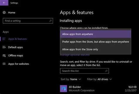 You Can Only Install Apps From The Windows Store In Windows 10