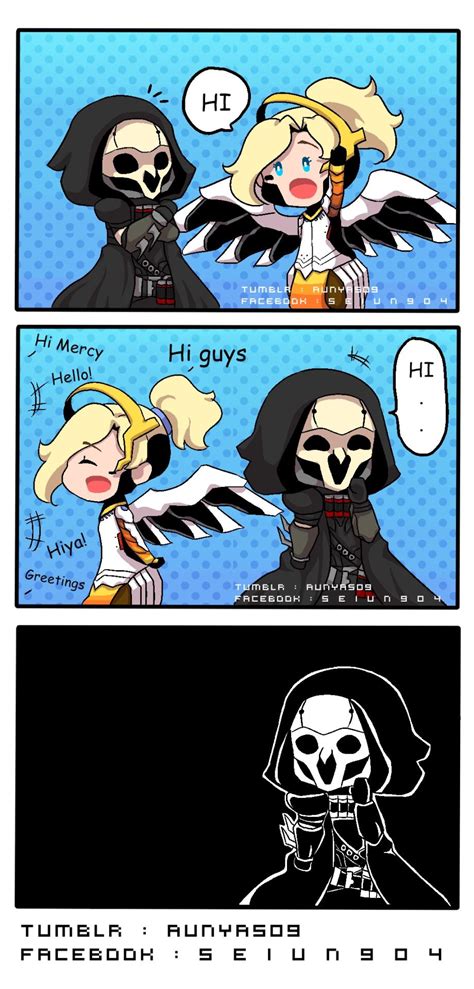 Reaper X Mercy Tumblr Overwatch Funny Overwatch Comic Overwatch