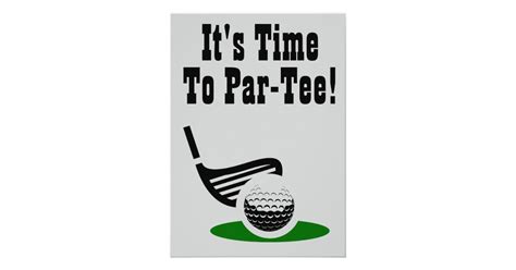Time To Par Tee Golf Bachelor Party Invite