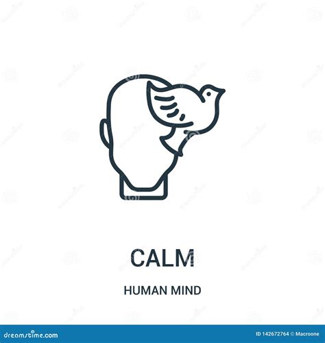 Calm Icon Vector From Human Mind Collection Thin Line Calm Outline