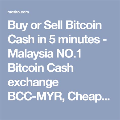 Exchange 1 btc to myr at current exchange rate. Buy or Sell Bitcoin Cash in 5 minutes - Malaysia NO.1 Bitcoin Cash exchange BCC-MYR, Cheaper ...