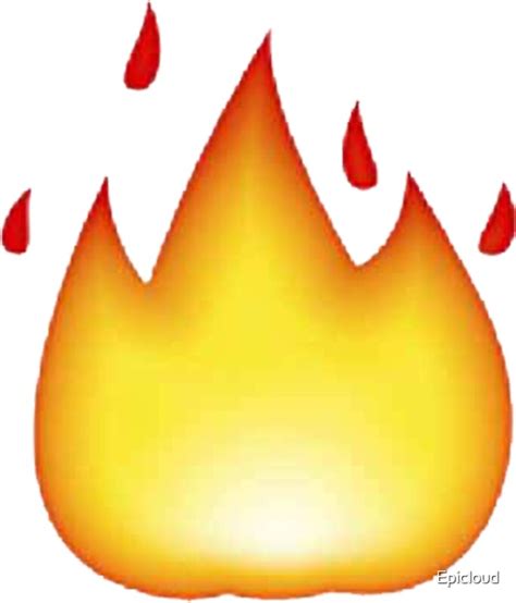 Fire Emoji Stickers By Epicloud Redbubble