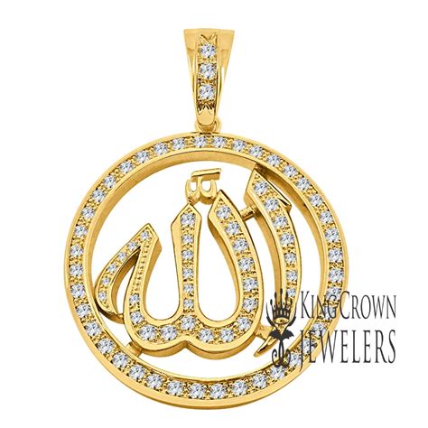 King Crown Jewelers 10k Yellow Gold Finish Simulated Diamonds Pendant