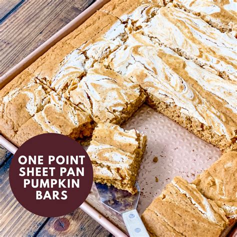 Cream flour, shortening and sugar twin together. One Point Sheet Pan Pumpkin Bars - Pound Dropper | Pumpkin ...