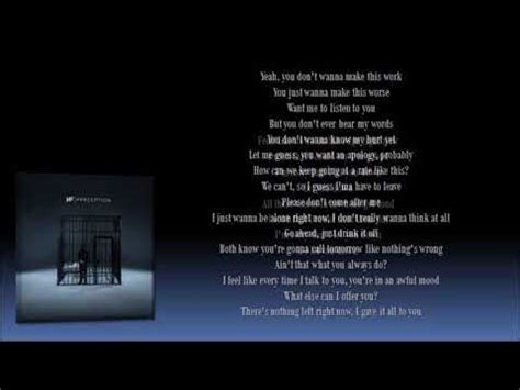 On let you down, nf laments the struggles he had earlier in his life, and looking back at himself he felt like he let himself down. NF - Let You Down (Lyrics) - YouTube (With images) | Rap ...