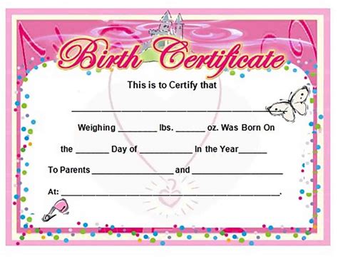 Birth Certificate Template And To Make It Awesome To Read
