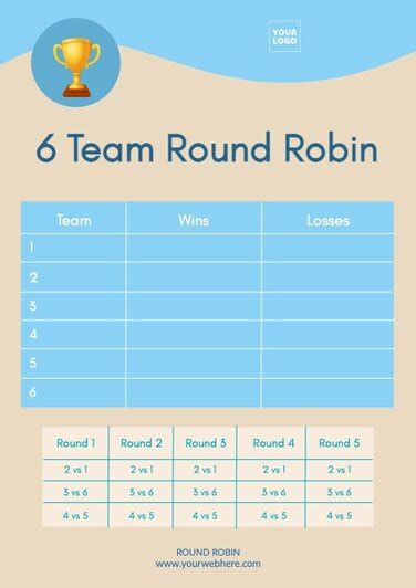 Free Round Robin Tournament Generator
