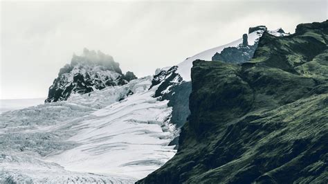 Download Wallpaper 1366x768 Glacier Mountains Snow Ice Landscape
