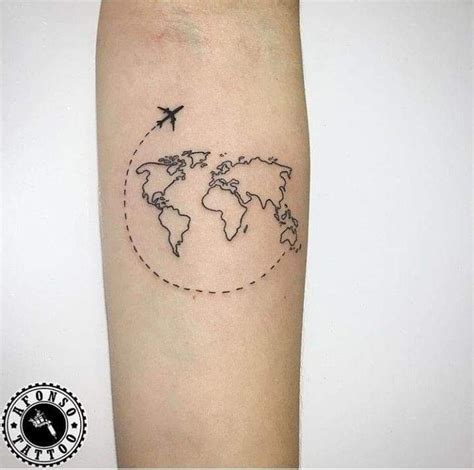 Pin By Erndimitriadou On Tatoos Travel Tattoo Small World Map