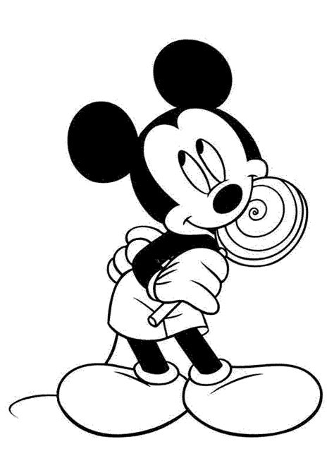 Mickey Mouse Coloring Pages Kids Print Printable Sketch Coloring Page