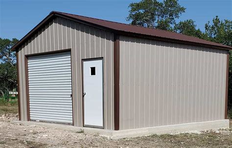 18x20 Vertical Roof Metal Garage Alans Factory Outlet