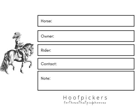 Horse Stall Card Digital Download Print Clinics Shows Etsy