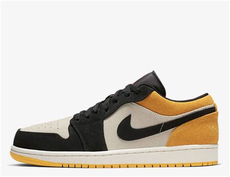 Nike Air Jordan 1 Low Sneakers Zwart Geel Collectie Sneakerstad