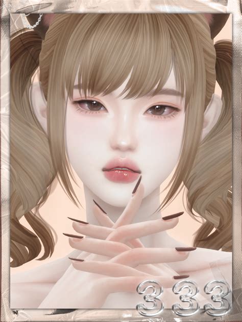 【333】honey Peach Makeup Set San33 On Patreon Sims 4 Anime Sims 4
