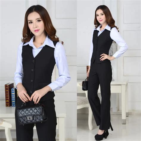 New 2015 Ladies Office Uniform Style Women Work Wear Sets Pantsuits Female Professional Clothes