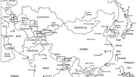 Map Of Asia Worksheet 88 World Maps