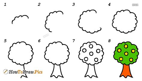 The images above represents how your finished drawing is. How To Draw A Mango Tree | Step By Step Easy Drawing