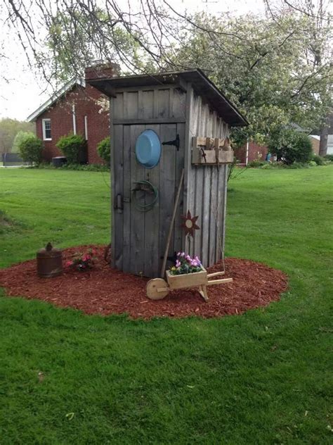 How To Choose A Storage Shed Outhouse Decor Yard Decor Rustic Gardens